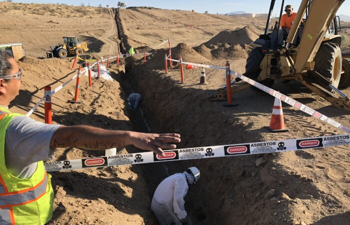 Asbestos water pipe